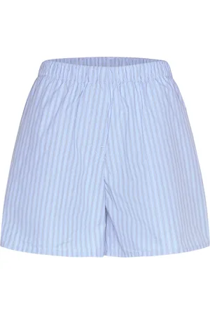 Weekday Low Rise Cotton Shorts Bottoms Shorts Casual Shorts Blue
