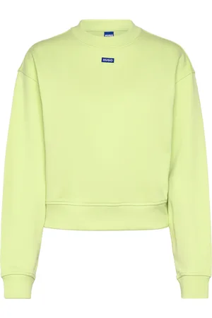 Hugo Blue Delessa_B_1 Tops Sweatshirts & Hoodies Yellow