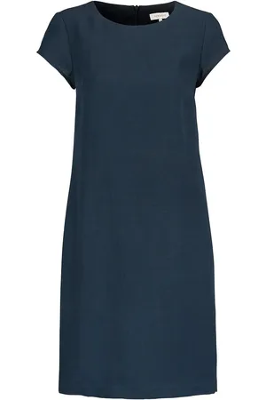 Newhouse Klara Linen Dress Kort Kjole Navy