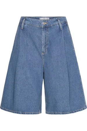 MANGO Wideleg Jorts With Tweezers Bottoms Shorts Bermudas Blue