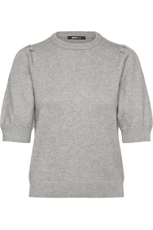 Gina Tricot Knitted Top Tops Knitwear Jumpers Grey