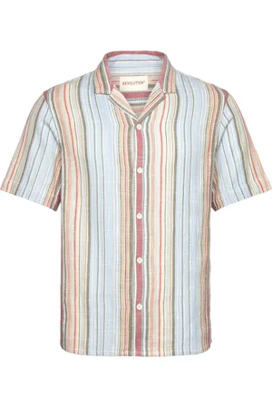 Revolution Short-Sleeved Cuban Shirt Tops T-Kortærmet Skjorte Multi/patterned