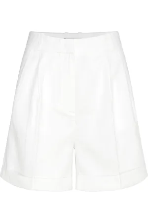 Tommy Hilfiger Linen Mix Pleated Short Bottoms Shorts Paper Bag Shorts White