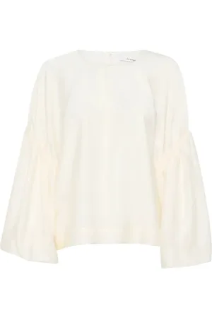 Gestuz Gzmalloon Blouse Tops Blouses Long-sleeved Cream