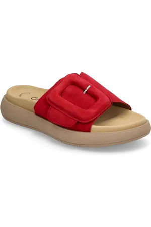 Gabor Slip-In Shoes Mules & Slip-ins Flat Mules Red