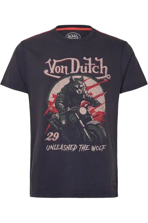 Von Dutch T-Shirt Wolf Navy Tops T-Kortærmet Skjorte Navy