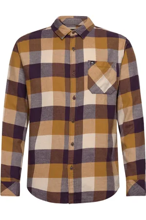 Quiksilver Motherfly Flannel Sport Sport Clothing Sport Tops Sport Shirts Brown