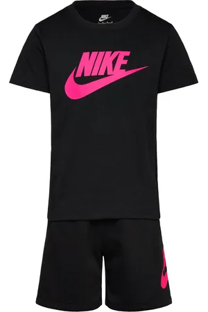 Nike Ks-Knit Short Set Sport Sets With Short-sleeved T-shirt Black
