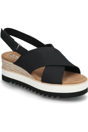 TOMS Diana Crossover Espadrillos Med Hæl Sandal Black