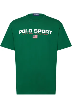 Ralph Lauren Classic Fit Polo Sport Jersey T-Shirt Designers T-Kortærmet Skjorte Green