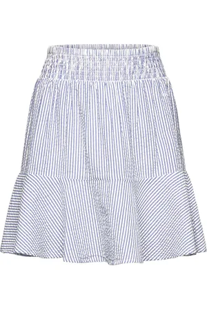 GANT Striped Seersucker Smocked Skirt Dresses & Skirts Skirts Short Skirts Blue