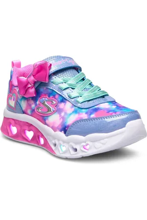 Skechers Girls Flutter Heart Lights Blurred Love Low-top Sneakers Pink