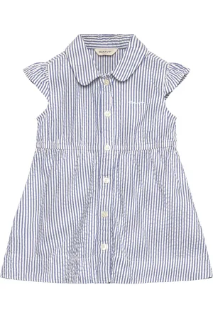 GANT Striped Seersucker Dress Dresses & Skirts Dresses Casual Dresses Sleeveless Casual Dresses Blue