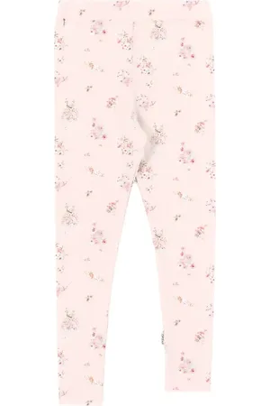 Gugguu Classic Print Rib Leggings Bottoms Leggings Pink