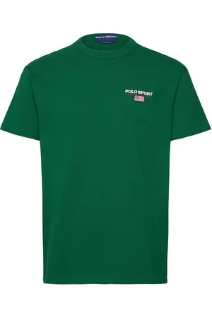 Ralph Lauren Classic Fit Polo Sport Jersey T-Shirt Designers T-Kortærmet Skjorte Green