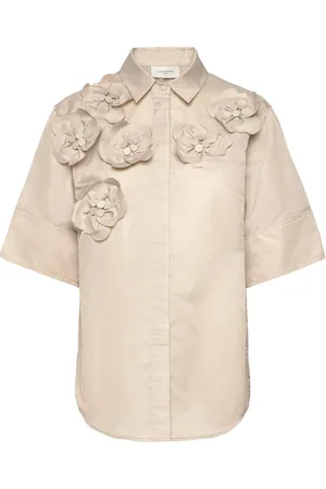 Copenhagen Muse Cmsimi-Shirt Is A Shirt In A Highly Premium Material That Is Also Used By The Bi Tops Shirts Short-sleeved Beige