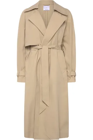 MANGO Cotton Trench Coat With Belt Trenchcoat Frakke Beige