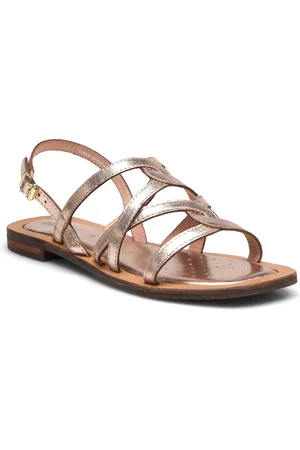 Geox D Sozy Qc A Shoes Sandals Flat Sandals Gold