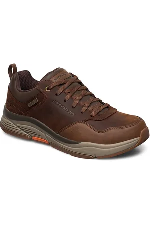 Skechers Mens Relaxed Fit Benago - Waterproof Low-top Sneakers Brown