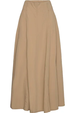 Lindex Skirt Anja Knælang Nederdel Beige