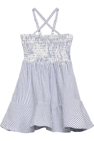 GANT Striped Seersucker Dress Dresses & Skirts Dresses Casual Dresses Sleeveless Casual Dresses Blue