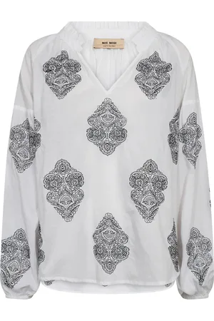 Mos Mosh Mmashi Voila Blouse Tops Blouses Long-sleeved White