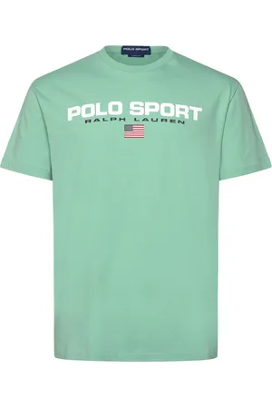 Ralph Lauren Classic Fit Polo Sport Jersey T-Shirt Designers T-Kortærmet Skjorte Green