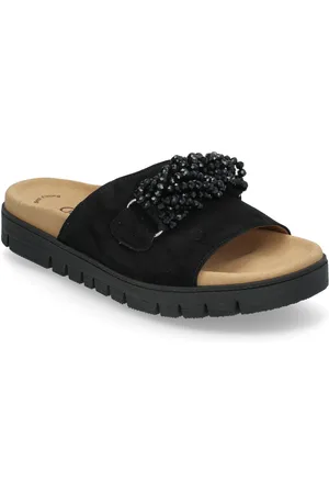 Gabor Slip-In Shoes Sandals Flat Sandals Black