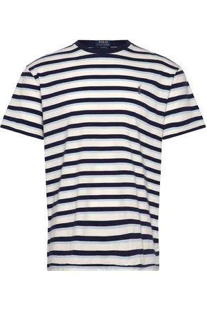 Ralph Lauren Classic Fit Striped Jersey T-Shirt Designers T-Kortærmet Skjorte White