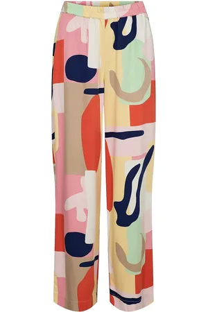 Numph Nuulrika Pants Bottoms Trousers Wide Leg Pink