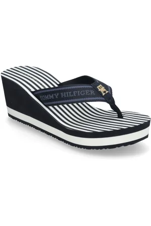Tommy Hilfiger Th Stripes Wedge Beach Sandal Klipklapper Sandaler Navy