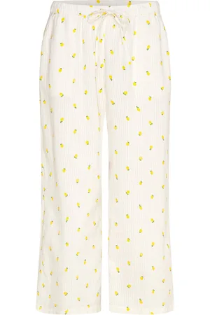 Lindex Trousers Pyjama Seersucker Pyjamasbukser Hyggebukser White