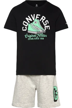 Converse Ks-Knit Short Set Sets Sets With Short-sleeved T-shirt Grey