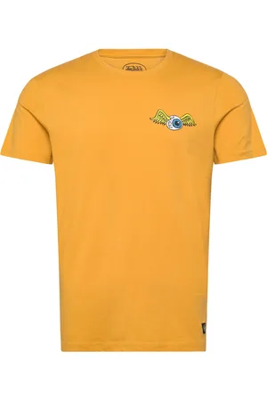 Von Dutch T-Shirt Eye H Y Cotton Tops T-Kortærmet Skjorte Yellow