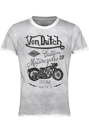 Von Dutch T-Shirt Print Grey Tops T-Kortærmet Skjorte Grey