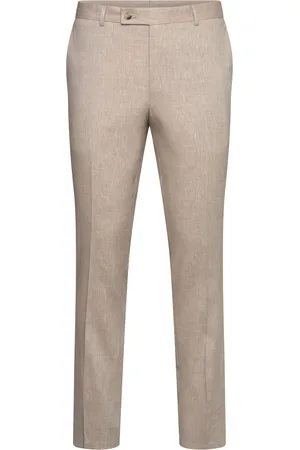 Morris Linen Suit Trouser Designers Trousers Linen Trousers Beige