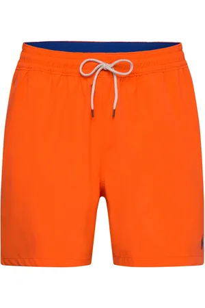 Ralph Lauren 5.75-Inch Traveler Classic Swim Trunk Designers Shorts Orange