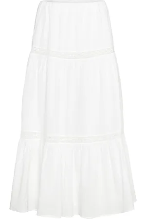 Gina Tricot Lace Maxi Skirt Skirts Maxi Skirts White