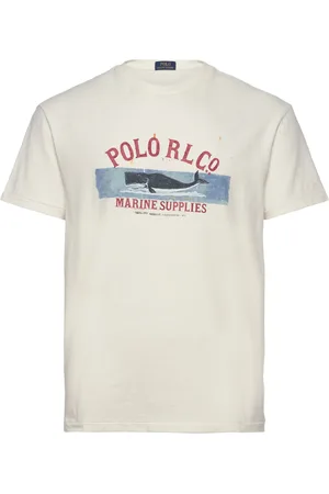 Ralph Lauren Classic Fit Jersey Graphic T-Shirt Designers T-Kortærmet Skjorte White