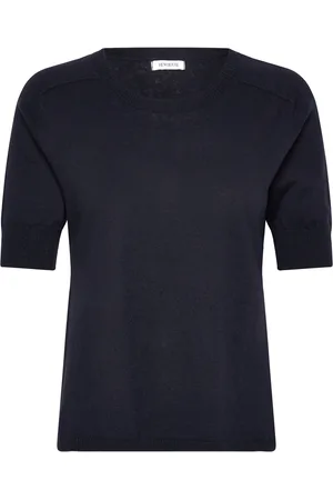 Newhouse Esmeralda Knitted Top Tops Knitwear Jumpers Navy