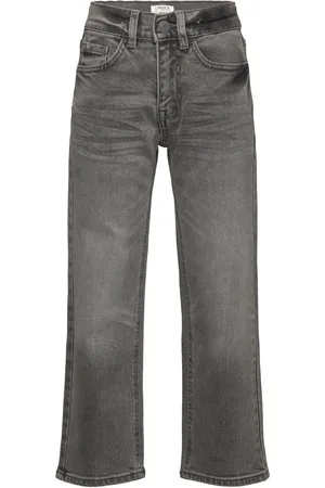 Lindex Trousers Denim Vilgot Grey Bottoms Jeans Wide Jeans Grey