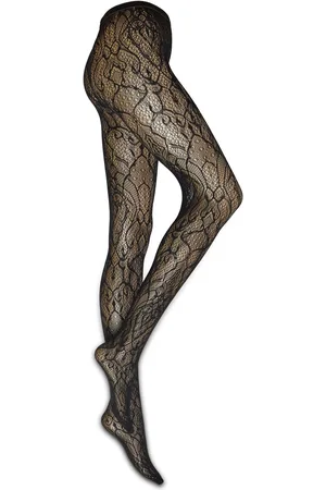 Oroblu Lace Net Tights Lingerie Pantyhose Black
