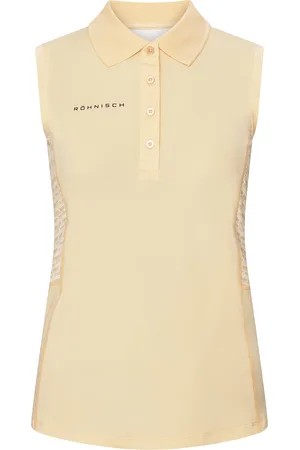 Röhnisch Nicky Sleeveless Poloshirt Sport Women Sport Clothing Sports Tops & T-shirts Sport Polos Beige