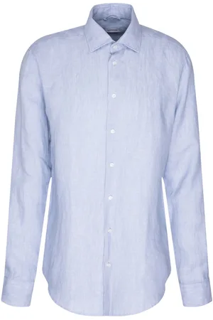 Seidensticker Cityhemden 1/1 Arm Tops Shirts Linen Shirts Blue