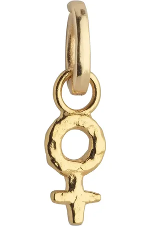 Enamel Feminine Power Charm Halskæde Hængesmykke Gold
