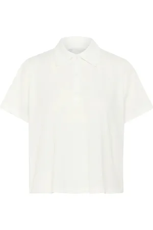 My Essential Wardrobe Abbymw Polo Tee Tops T-shirts & Tops Polos White