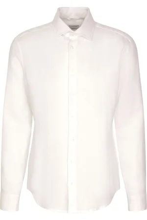 Seidensticker Cityhemden 1/1 Arm Tops Shirts Linen Shirts White