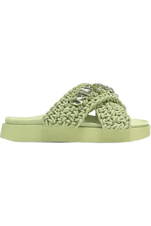 INUIKII Woven St S Flade Sandaler Green
