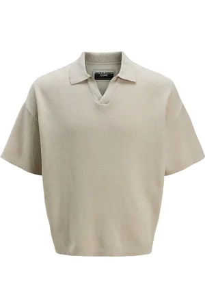 JACK & JONES Jcohorizon Knit Ss Polo Tops Knitwear Short Sleeve Knitted Polos Cream Jack & J S