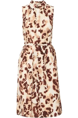 FRANSA Frleona Dr 1 Knælang Kjole Beige